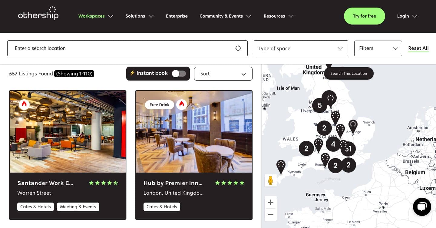 Synclovis Systems- Othership protfolio Map screen